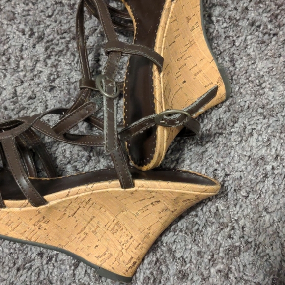 Platform cork strappy sandals - Picture 5 of 5